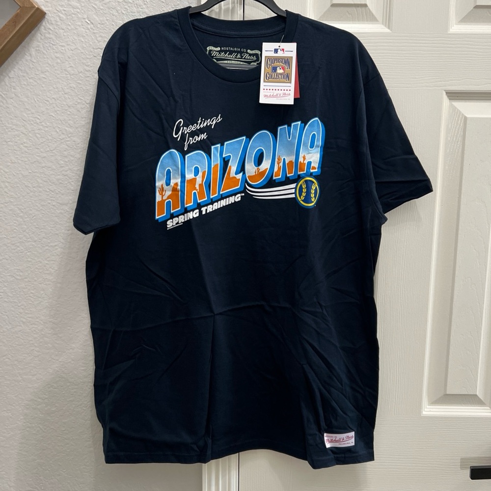 Arizona Diamondbacks T Shirt XL Mens Navy Throwback Graphic‎ Mitchell & Ness